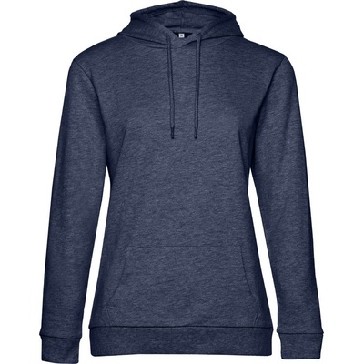 B&C dámska mikina s kapucňou WW04W Heather Navy