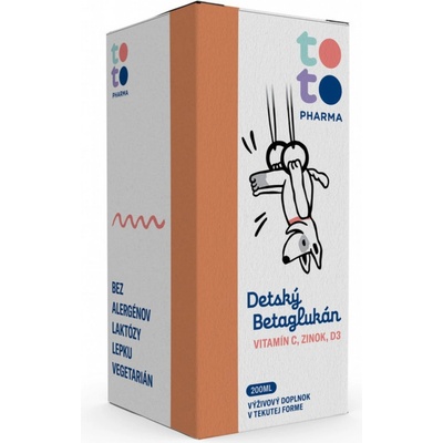 Toto Detský Betaglukán + Vitamín C + Zinok + D3 200 ml