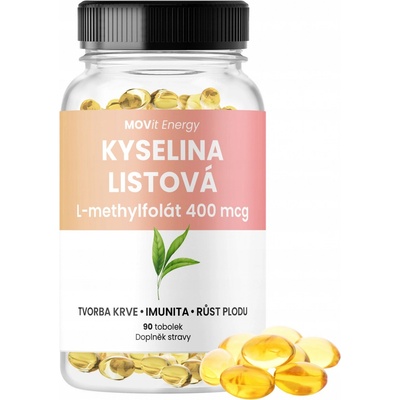 Movit Energy Kyselina listová L-methylfolát 400 mcg 90 tobolek