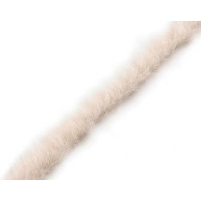 Oděvní / dekorační kožešinový proužek plochý, řezaný šíře 1,5 cm Varianta: 2 krémová světlá, Balení: 1 m 57755/147170/265952
