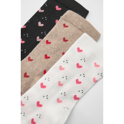 Milena 3PACK dámske ponožky Dots vysoké viacfarebná