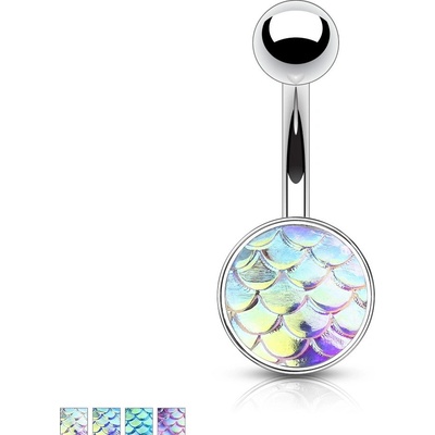 Šperky eshop ocelový piercing do bříška W18.20 Růžová