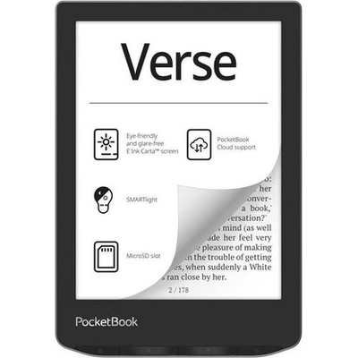 POCKETBOOK e-book reader 629 Verse Mist Grey/ 8GB/ 6"/ Wi-Fi/ USB-C/ čeština/ šedá