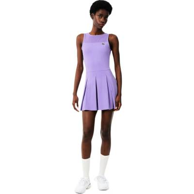 Lacoste šaty Open Back Tennis Dress Purple