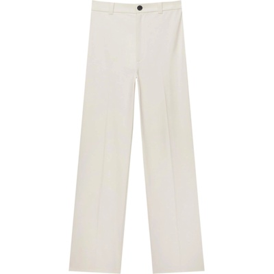Pull&Bear Панталон с ръб бяло, размер 34