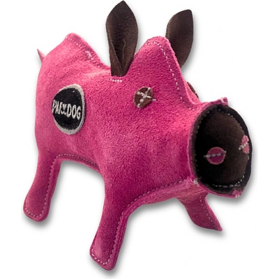 Paf Dog Prasátko Pinky z kůže a juty 25 cm