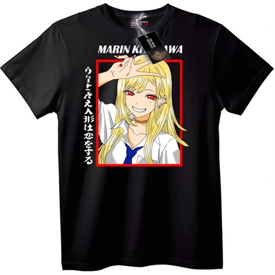 NOONEBRAND Тениска Марин Китагава Аниме - 2XL, Black