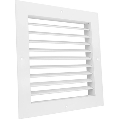 Dalap Бяла метална вентилационна решетка Dalap GMAS с регулируеми жалузи 300x300 мм (1050)