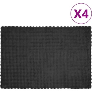vidaXL Анти-слип изкуствено одеяло от заешка козина Olite 4 бр (42021806)