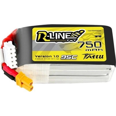 Tattu Батерия Tattu R-Line 750mAh 14.8V 95C 4S1P JST-XHR (TAA7504S95X3)