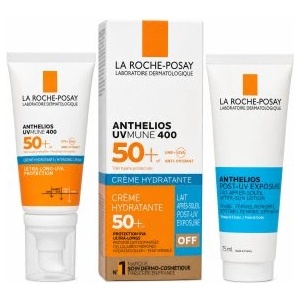 La Roche-Posay ANTHELIOS комплект за перфектен тен UVMUNE 400 Hydrating Cream SPF 50 + After-Sun Milk 50 ml + 75 ml