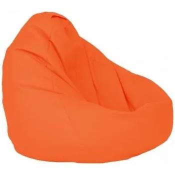 Image 1 of PUFRELAX Пуф, круша, 320л. , Nirvana Grande - Orange, Еко кожа, Пълнеж от полистиролни перли, 8054 (PUF-G-NGR-ML-OR)