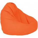 PUFRELAX Пуф, круша, 320л. , Nirvana Grande - Orange, Еко кожа, Пълнеж от полистиролни перли, 8054 (PUF-G-NGR-ML-OR) - topmall