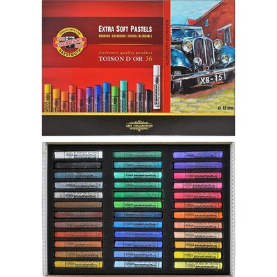KOH-I-NOOR Křídy prašné umělecké Extra Soft 36 ks 8555 – Zboží Dáma