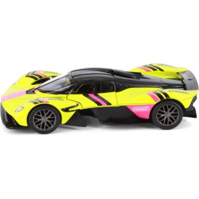 Kinsmart Метална количка Kinsmart - Aston Martin Valkyrie Livery Edition, 1: 36, жълта (55145)