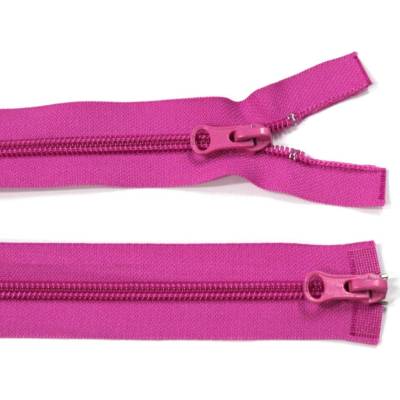 Spirálový zip no.5 rozepínací dvoucestný 95cm dvoucestný růžový