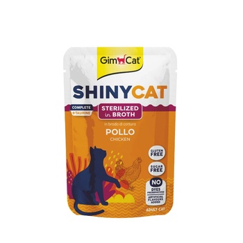 GimCat ShinyCat Sterilised Пауч за кастрирани котки с пиле 70gr