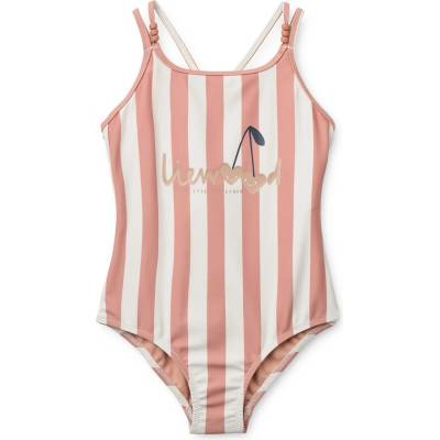 LIEWOOD Детски бански костюм LIEWOOD Kid's Suna Stripe Swimsuit - Coral Blush / Creme De La Creme Stripe - размер 116 (EU) (750-3108-0116)