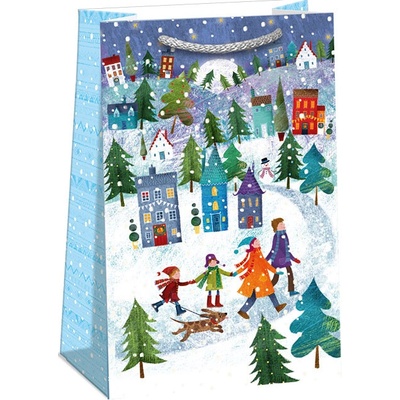 ARGUS Darčeková papierová taška (10 x 16 cm) - Vianočná dedinka 08130457