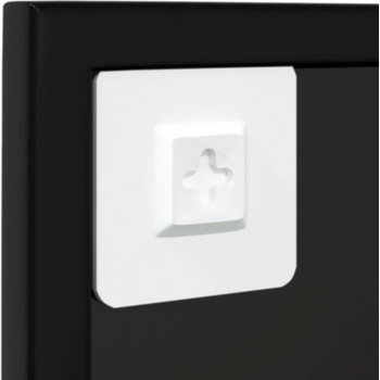 Image 1 of vidaXL Огледало за стена, черно, 80x60 см, метал (342207)