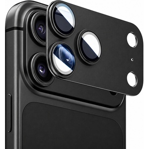 Blueo Протектор за камера за iPhone 18 Pro Max - Integrated Metal Camera Lens Protector - Blueo - Черен