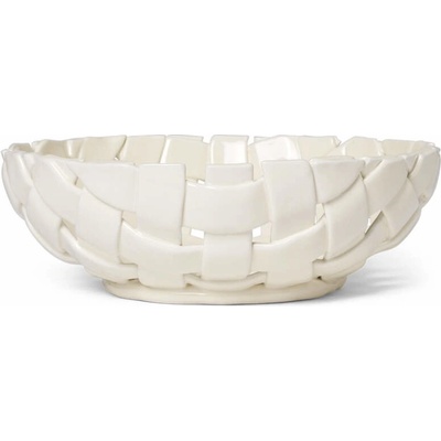 Ferm Living Keramická misa Plait Bowl off-white 30 cm