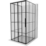 Mexen Rox-3S душ кабина тристенна плъзгаща се лява 110 x 110 см, черна решетка, черна - 8C2-110-110-70-77-3S-L (8C2-110-110-70-77-3S-L)