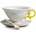 Seletti Чаша за чай I-Tea с чинийка и лъжичка жълта (09858gia)