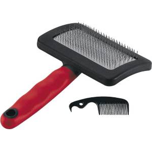 Ferplast Dog and cat slicker brush - Четка за кучета и котки за финно разресване на козината + гребен, 19 x 12, 1 x h 4, 2 см