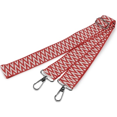 Textilní ucho / popruh na tašku s karabinami šíře 3,8 cm červená 1 ks