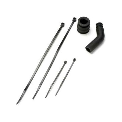 Traxxas Силиконов съединител Traxxas, черен дефлектор за изпускателна система