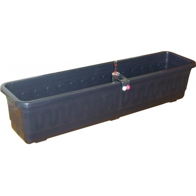 Plastkon Samozavlažovací truhlík Fantazie antracit 80 x 19 x 18 cm