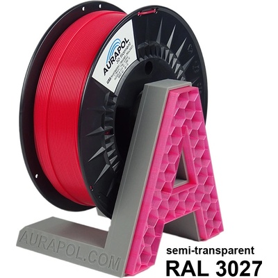 Aurapol PLA Malinová čiastočne transparentná 1,75mm 1kg