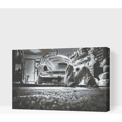 Vymalujsisam.cz Malování podle čísel Automechanik Velikost 40 x 60 cm Rámování Na kartonové desce