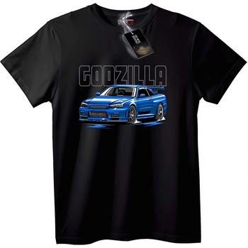 NOONEBRAND Тениска Godzilla - 2XL, Black