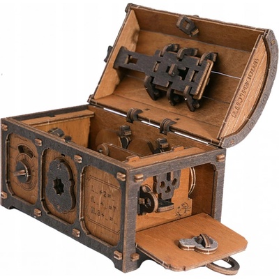 WOODEN CITY 3D drevené puzzle Escape room: Truhla s pokladom 165 ks