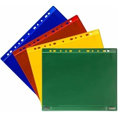 Informačné vrecko, magnetické, obojstranné, ležaté, A4, DJOIS, červená