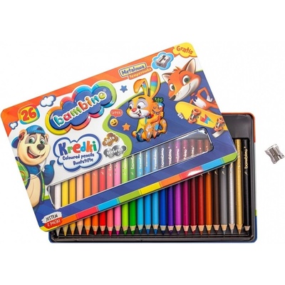 Bambino KX4224 drevené pastelky v kovovej krabičke