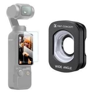 K&f concept FD161 magnetic wide angle lens filter, compatible with DJI Osmo Pocket 3/4, Osmo Pocket 3 accessories, Osmo Pocket 4 accessories (aluminum frame) - KF01.2612