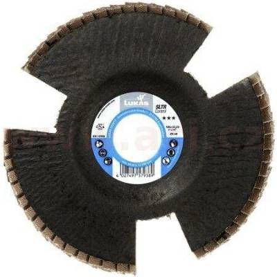 Lamelový kotouč šikmý 115 mm (pro Inox/ocel, ocel) hrubost P80, LUKAS (Německo) ACI SH K0071