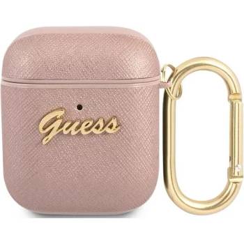 Guess GUA2SASMP AirPods cover pink Saffiano Script Metal Collection (GUA2SASMP)