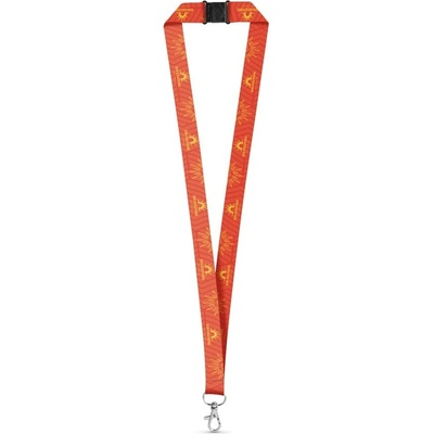 Snúrka na krk BRISTOL Sada SUBLIMATION Long II (20 mm) s 20 mm karabínou a bezpečnostnou sponou Biela