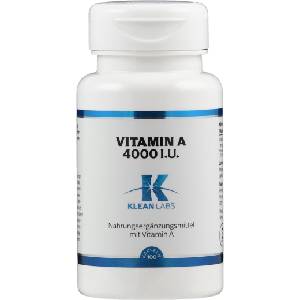 KLEAN LABS Vitamin A 4000 I. E. - 100 капсули