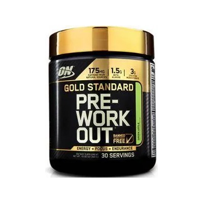 Optimum Nutrition Gold standard pre-workout, 300 грама, Зелена ябълка, 2476