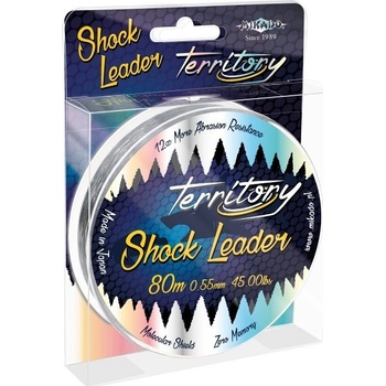 Mikado Territory Shock Leader Čirý 80 m 0,55 mm 45 lb