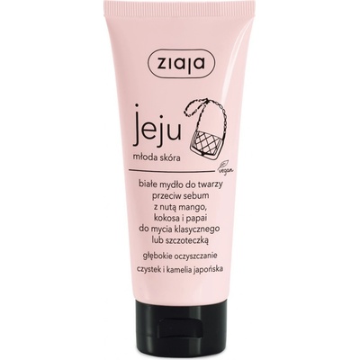 Ziaja Jeju White Face Soap čisticí mýdlo na obličej pro mladou mastnou pleť 75 ml