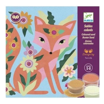 DJECO - Творчески комплект за рисуване с пясък - Животни (DJ08680)
