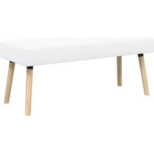 vidaXL Пейка с канали Бяло 110 x 40 x 46 cm Текстил (42038498)