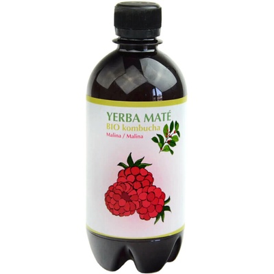 Stevikom Kombucha YERBA MATÉ malina BIO 400 ml