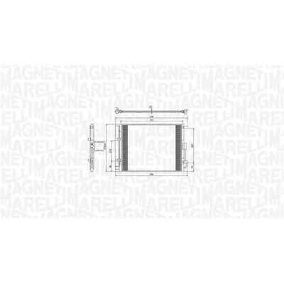 Kondenzátor, klimatizace MAGNETI MARELLI 350203809000